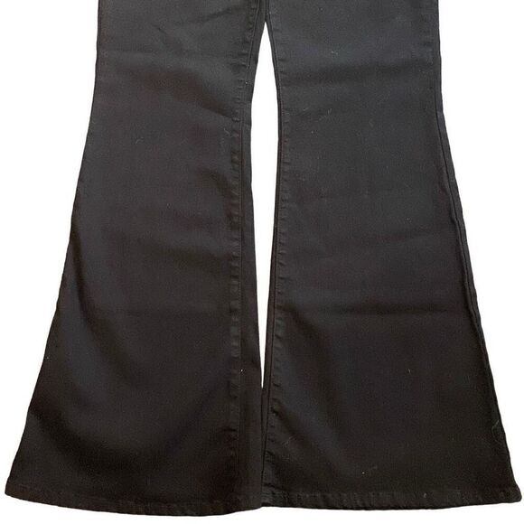 And Now This NWT High Rise black jeans size 32 footed through hip & thigh flares - Picture 8 of 14